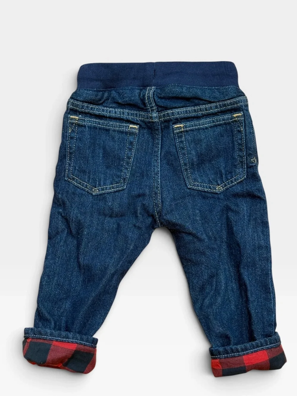 Baby Gap Flannel Lined Jeans 18-24 Months Slim Buffalo Plaid